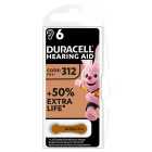 Duracell Hearing Aid Batteries Size 312 6 per pack