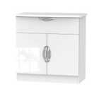 Ready Assembled Indices 1 Drawer Double Door Sideboard - White
