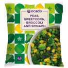 Ocado Frozen 4 Steam Bags Mixed Greens & Sweetcorn 640g