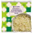 Ocado Frozen 4 Steam Bags Cauliflower Rice 600g
