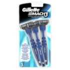 Gillette Mach3 Disposable Razors 3 Pack 3 per pack