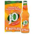 J2O Orange & Passion Fruit 4 Bottles 4 x 275ml