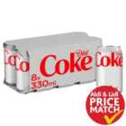 Diet Coke Cans 8 x 330ml