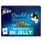 Felix Doubly Delicious Fish Selection in Jelly Wet Cat Food 12 x 100g