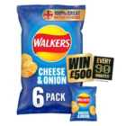 Walkers Cheese & Onion Multipack Crisps 6 x 25g