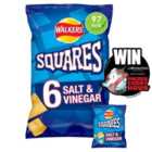 Walkers Squares Salt & Vinegar Multipack Snacks Crisps 6 x 22g