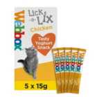 Webbox Cats Delight Lick-E-Lix with Chicken Tasty Yoghurty Treat Sachets 5 x 15g
