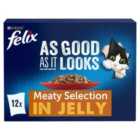 Felix As Good As It Looks Meaty Selection in Jelly Wet Cat Food 12 x 100g