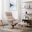 Whitham Swivel Recliner Chair, Natural