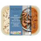 Waitrose Classic Beef Stroganoff with Rice for 1, 400g