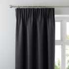 Jennings Charcoal Thermal Pencil Pleat Curtains
