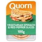 Quorn Vegetarian Spinach And Red Pepper Slices 100g