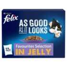 Felix As Good As It Looks Favourites Selection in Jelly Wet Cat Food 12 x 100g