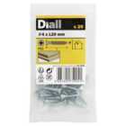 Diall Zinc-plated Carbon steel Screw (Dia)4mm (L)20mm, Pack of 20