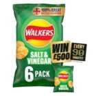 Walkers Salt & Vinegar Multipack Crisps 6 x 25g