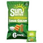 Sunbites Sour Cream & Cracked Black Pepper Multipack Snacks Crisps 6 x 25g
