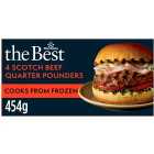 Morrisons The Best 4 Scotch Beef Quarter Pounders 454g
