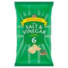 Morrisons Salt and Vinegar Flavour Crisps Multipack 6 x 25g