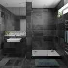 Wickes Black Slate Effect Ceramic Wall & Floor Tile - 670 x 333mm
