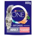 Purina ONE Adult Dry Cat Food Rich in Salmon 800g 800g