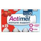 Actimel 0% Fat Strawberry Yogurt Drinks 8 x 100g
