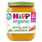 HiPP Organic Carrots Cauliflower & Peas Baby Food Jar 4+ Months 125g