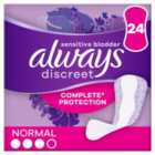 Always Discreet Incontinence Liners Normal For Sensitive Bladder 24 pack 24 per pack