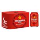 Estrella Damm Premium Lager Beer 6 x 330ml
