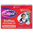 Calpol 6+ Years Sugar Free Strawberry Fastmelts Paracetamol 12 per pack