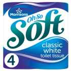 Morrisons Toilet Tissue White 4 per pack