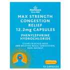 Morrisons Max Strength Congestion Relief Capsules 12 per pack