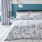 Ginkgo Butterfly White Reversible Duvet Cover and Pillowcase Set