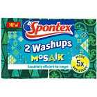 Spontex Washups Mosaik General Purpose Sponge Scourers - 2 Pack