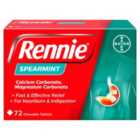 Rennie Spearmint Heartburn & Indigestion Chewable Tablets 72 per pack