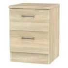 Ready Assembled Yelanto 2-Drawer Bedside Cabinet - Oak