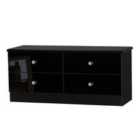 Ready Assembled Tedesca 4-Drawer Midi Chest of Drawers - Black