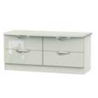 Ready Assembled Indices 4-Drawer Double Chest of Drawers - White/Grey