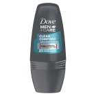 Dove Men+Care Clean Comfort Roll-On Deodorant, 50ml