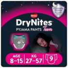 Huggies Drynites Pyjama Pants Teen Pink 8 -15 Years 9 per pack