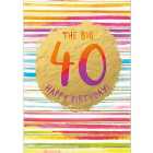The Big 40 Happy 40th Birthday Card
