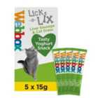 Webbox Lick-E-Lix Yoghurt With Liver Sausage & Cat Grass 5 x 15g