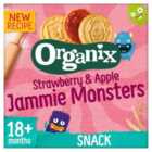 Organix Jammie Monsters Organic Jam Toddler Snack Biscuits Multipack 8 x 8g