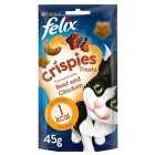 Felix Crispies Cat Treats Beef & Chicken 45g