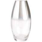 Wilko Silver Ombre Glass Vase