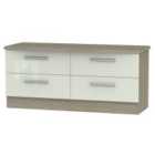 Ready Assembled Kirkhill 4-Drawer Midi Chest of Drawers - Taupe Cedar