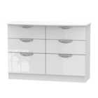 Ready Assembled Indices 6 Drawer Midi Chest - White