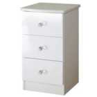 Ready Assembled Zodian 3-Drawer Chest - White