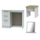 Ready Assembled Fourisse 3-Piece Dressing Table Set - Grey