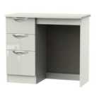 Ready Assembled Indices 3-Drawer Dressing Table - White/Grey