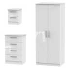 Ready Assembled Fourisse 3-Piece Bedroom Set - White